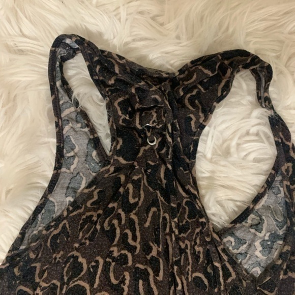 GUESS Brown Animal Print Tank Top Size Small - Picture 5 of 6